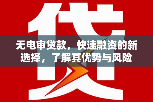 固镇无电审贷款，快速融资的新选择，了解其优势与风险