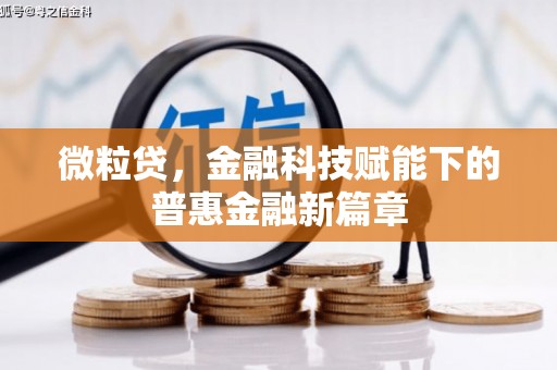 固镇微粒贷，金融科技赋能下的普惠金融新篇章