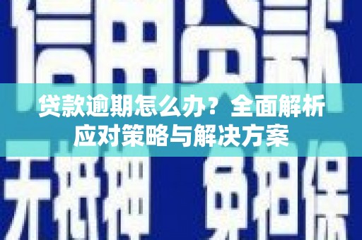 固镇贷款逾期怎么办？全面解析应对策略与解决方案
