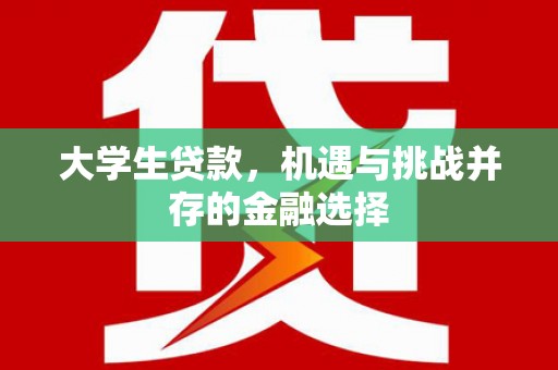 固镇大学生贷款，机遇与挑战并存的金融选择