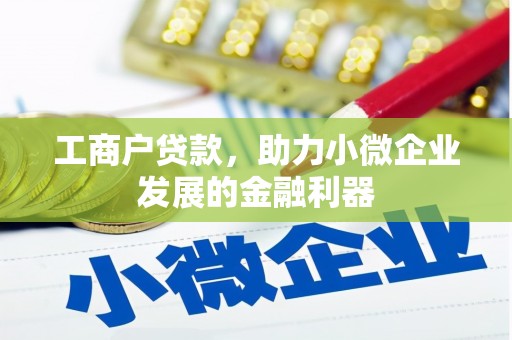 固镇工商户贷款，助力小微企业发展的金融利器