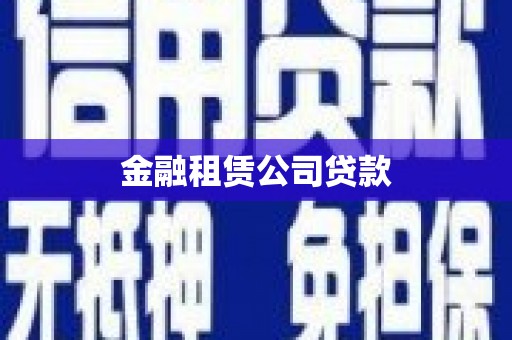 固镇金融租赁公司贷款