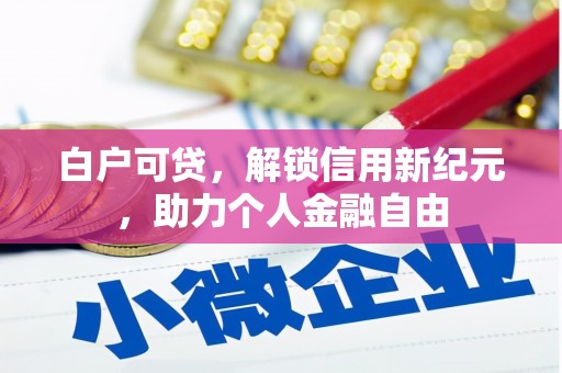 固镇白户可贷，解锁信用新纪元，助力个人金融自由