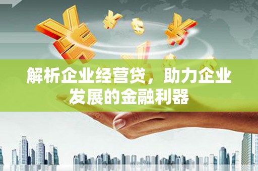 固镇解析企业经营贷，助力企业发展的金融利器