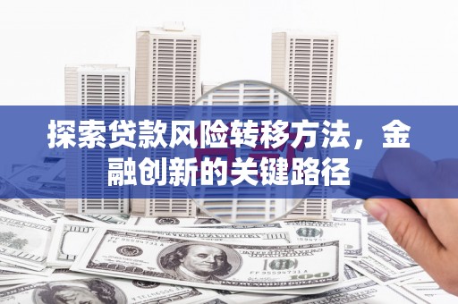固镇探索贷款风险转移方法，金融创新的关键路径