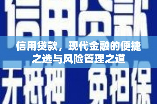固镇信用贷款，现代金融的便捷之选与风险管理之道
