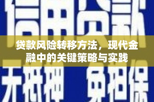 固镇贷款风险转移方法，现代金融中的关键策略与实践