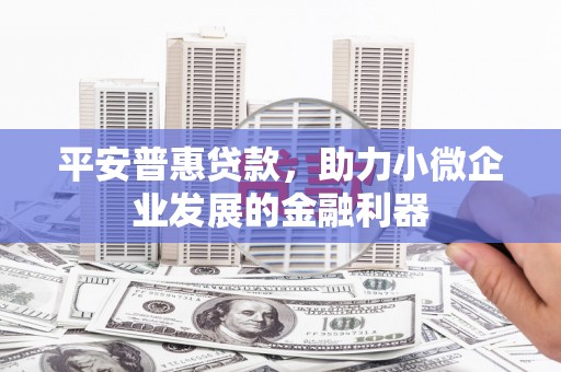 固镇平安普惠贷款，助力小微企业发展的金融利器