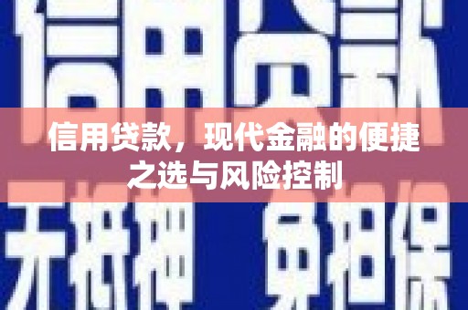 固镇信用贷款，现代金融的便捷之选与风险控制