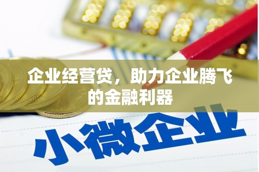 固镇企业经营贷，助力企业腾飞的金融利器
