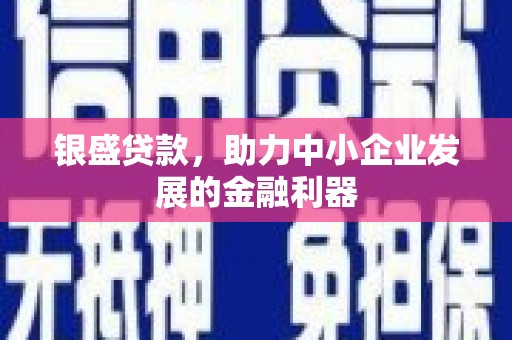 固镇银盛贷款，助力中小企业发展的金融利器