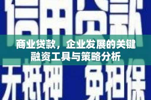 固镇商业贷款，企业发展的关键融资工具与策略分析