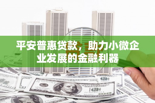 固镇平安普惠贷款，助力小微企业发展的金融利器