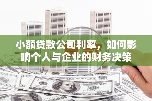 固镇小额贷款公司利率，如何影响个人与企业的财务决策