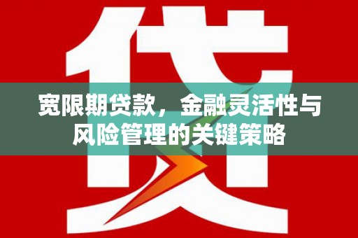 固镇宽限期贷款，金融灵活性与风险管理的关键策略