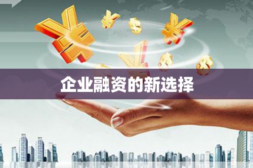 固镇企业融资的新选择