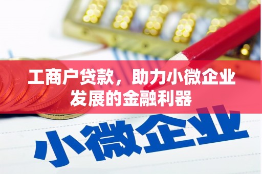 固镇工商户贷款，助力小微企业发展的金融利器