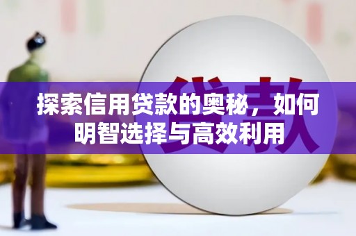固镇探索信用贷款的奥秘，如何明智选择与高效利用