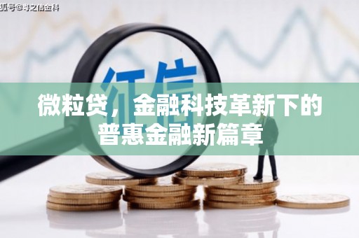 固镇微粒贷，金融科技革新下的普惠金融新篇章