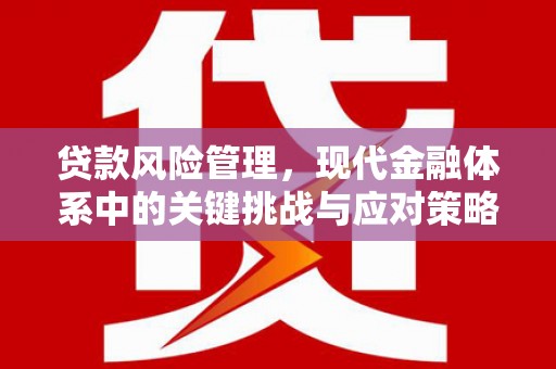 固镇贷款风险管理，现代金融体系中的关键挑战与应对策略