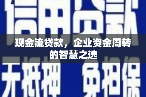 固镇现金流贷款，企业资金周转的智慧之选