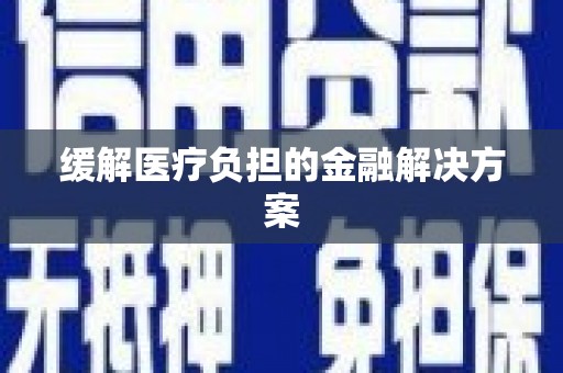 固镇缓解医疗负担的金融解决方案