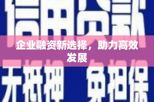 固镇企业融资新选择，助力高效发展